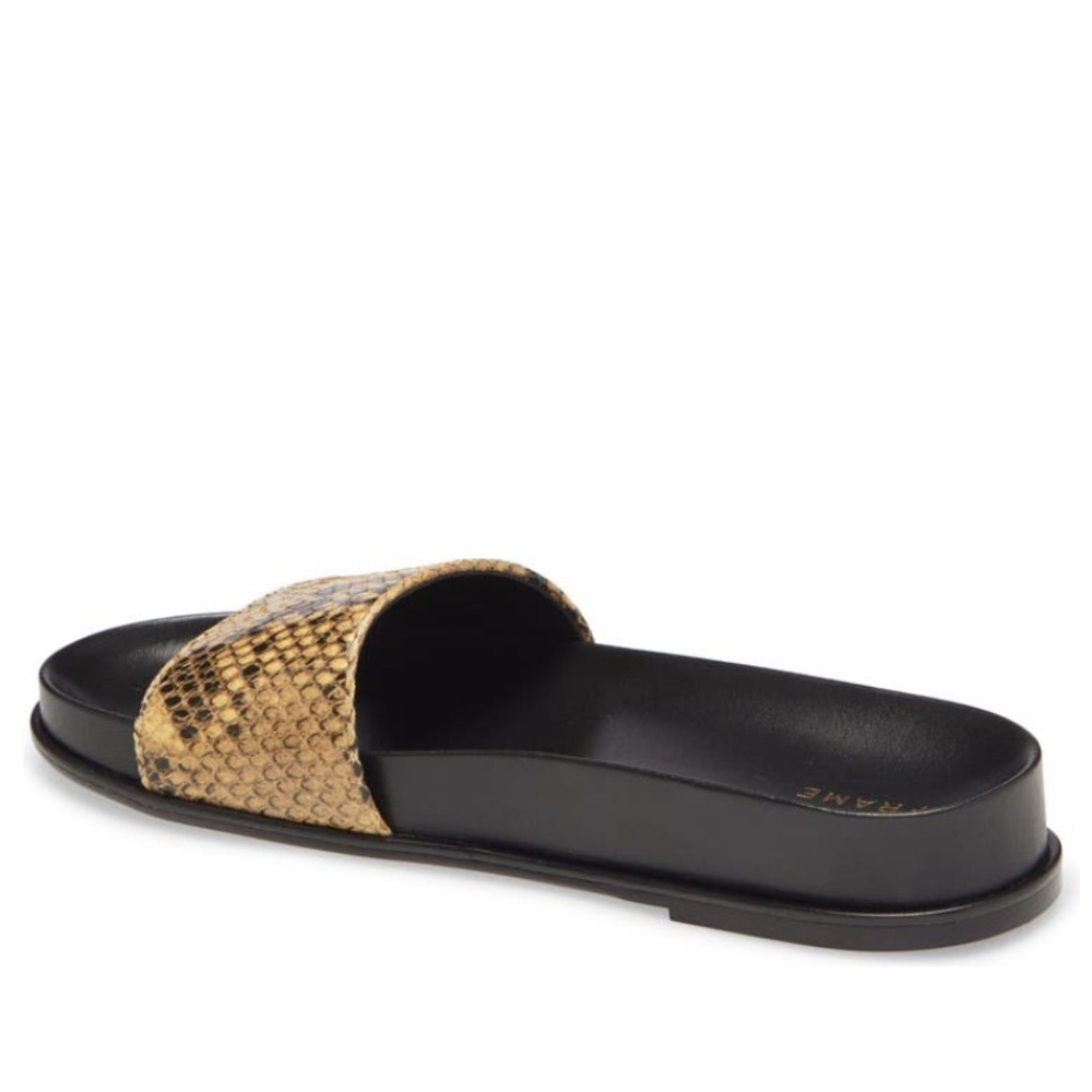 Frame Le Osborne Python-Embossed Leather Slides - image 7
